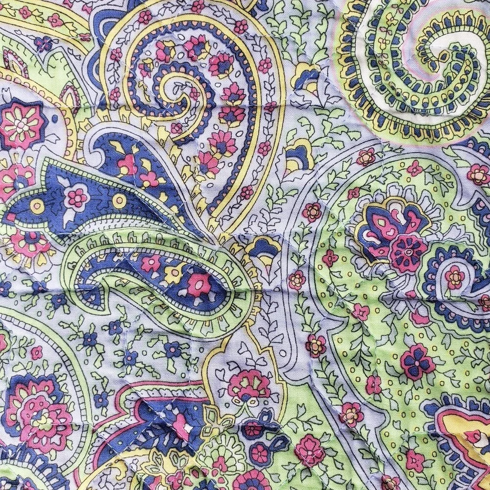 RALPH LAUREN HOME Pair of Blue Green Paisley Pillow Shams